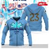 Premier League Champions Manchester City 3 In A Row 2023 V4 Hoodie Sweatshirt 3D