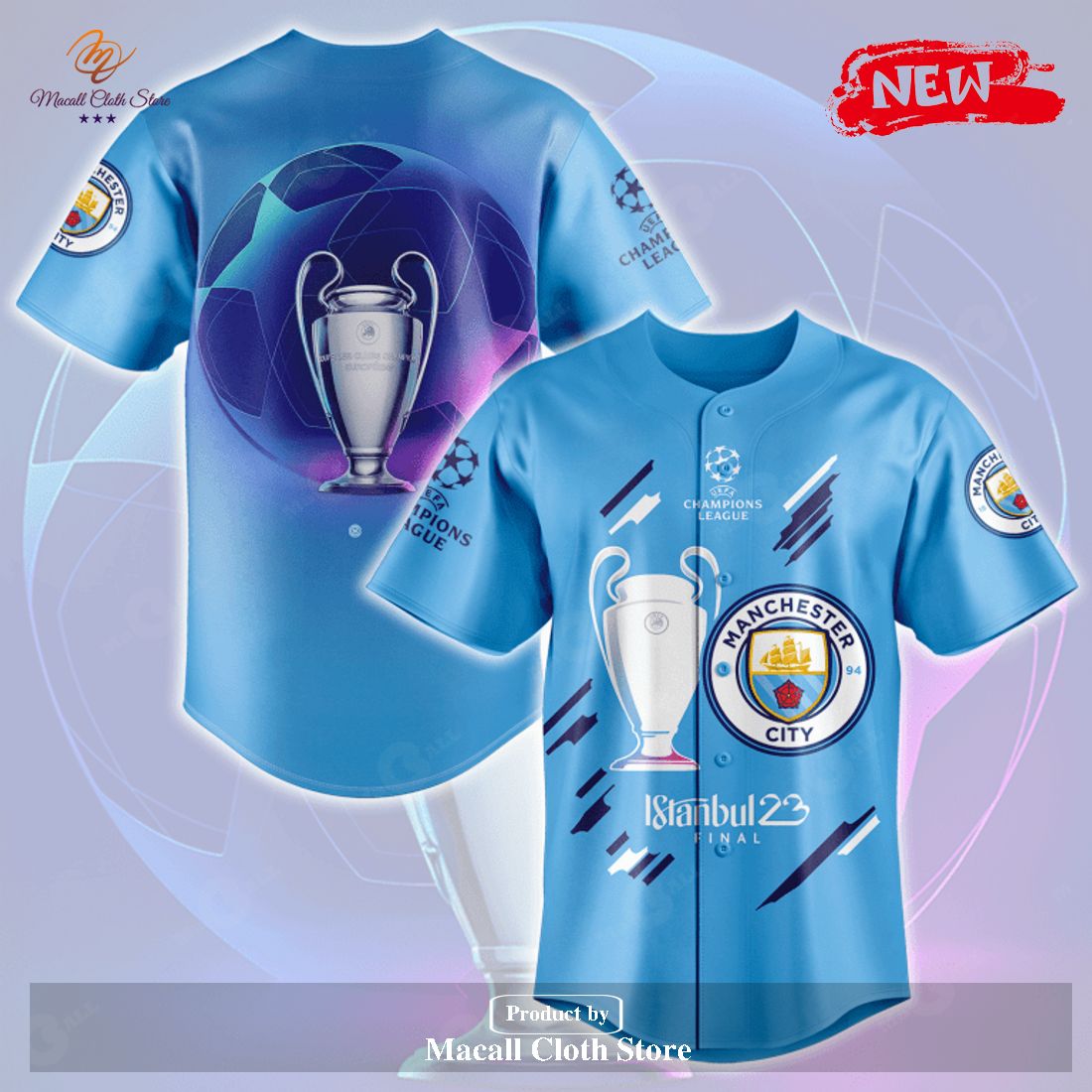 Istanbul 23 Final Manchester City Blue Apparels Champions Jersey Shirt Istanbul 23 Final Manchester City Blue Apparels Champions Jersey Shirt