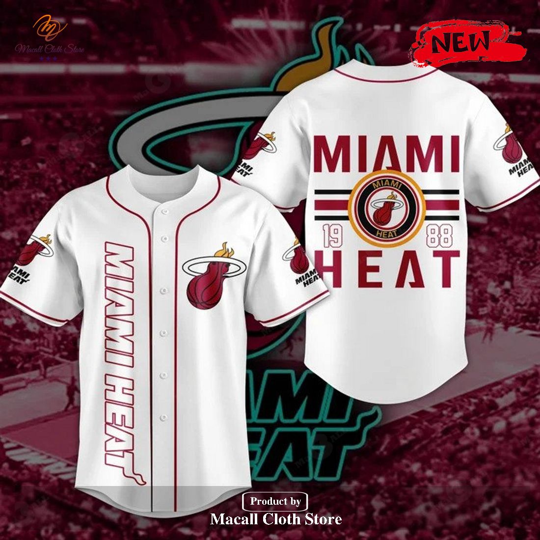 Premium Miami Heat 1988 Sports Fan White Design Jersey Shirt