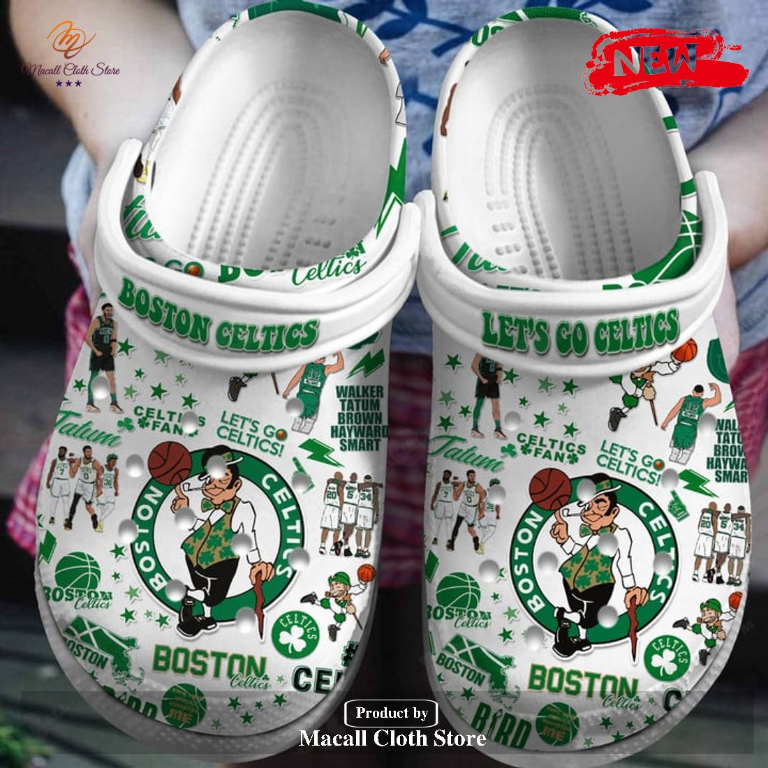 Boston Celtics 2023 NBA Premium BTC LA White V2 Crocs Classic Clog ...