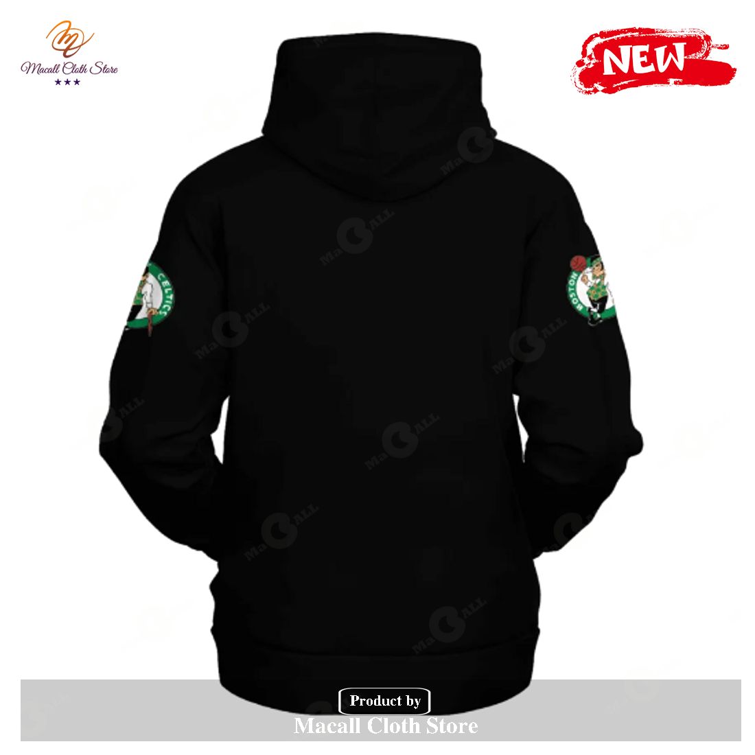 Boston Celtics Champions Black Signatures Jogger Design Hoodie Sweatshirt 3D