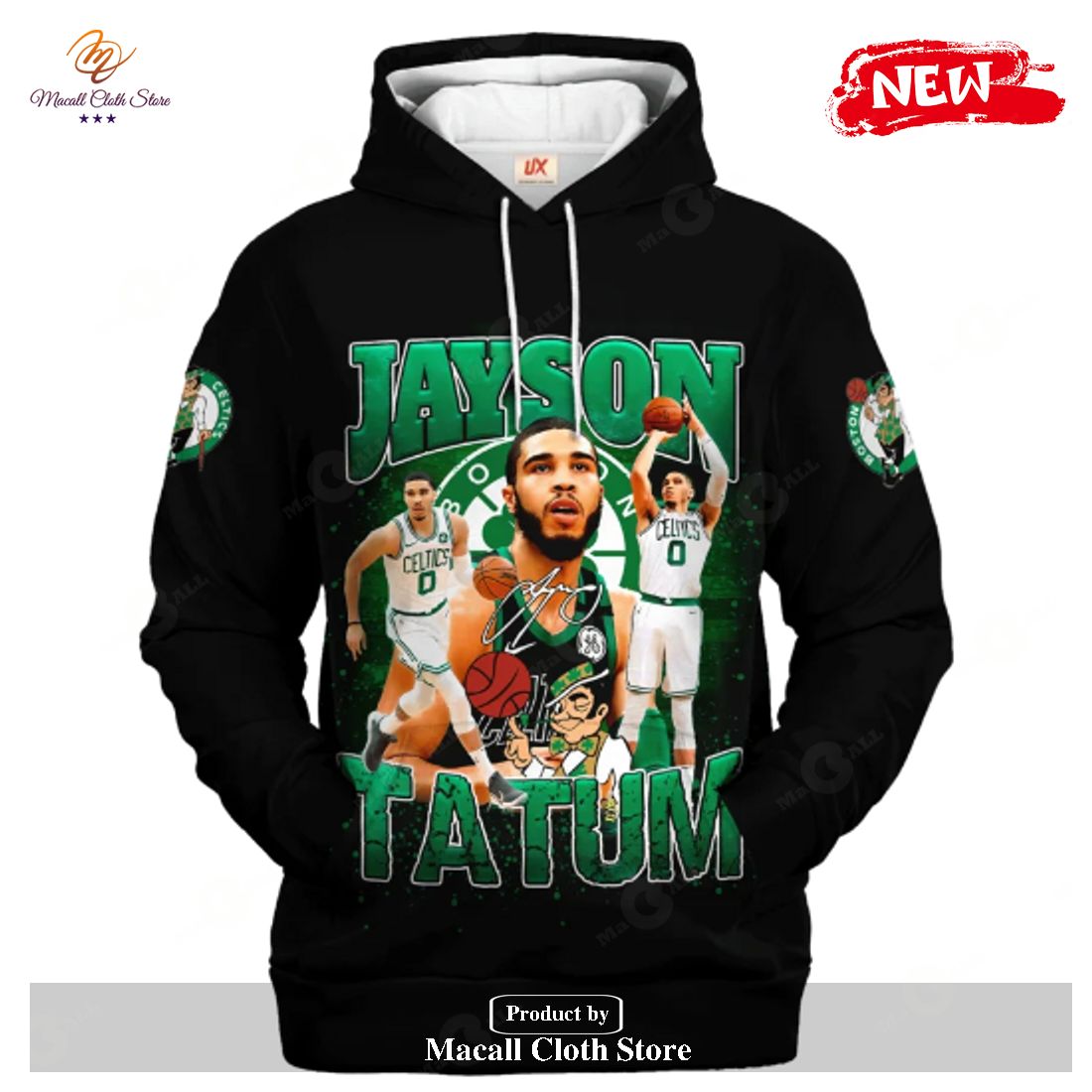 Boston Celtics Jayson Tatum Signatures Jogger Design Hoodie Sweatshirt 3D Boston Celtics Jayson Tatum Signatures Jogger Design Hoodie Sweatshirt 3D