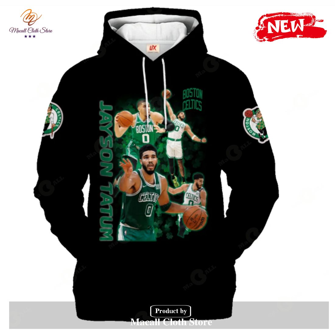 Boston Celtics Jayson Tatum V1 Black Style Jogger Hoodie Sweatshirt 3D Boston Celtics Jayson Tatum V1 Black Style Jogger Hoodie Sweatshirt 3D
