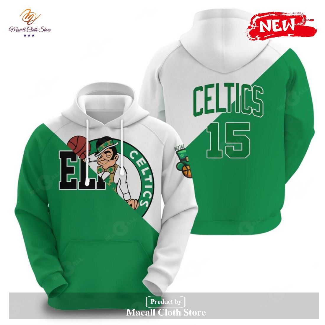 Boston Celtics Special 2023 Mix Green White For Fans Hoodie Sweatshirt 3D Boston Celtics Special 2023 Mix Green White For Fans Hoodie Sweatshirt 3D