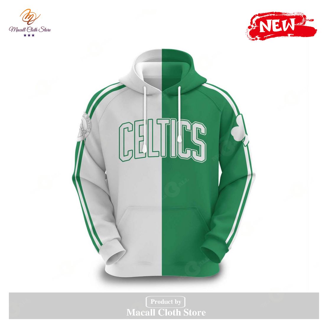 Boston Celtics Special 2023 Mix Green White V2 For Fans Hoodie Sweatshirt 3D Boston Celtics Special 2023 Mix Green White V2 For Fans Hoodie Sweatshirt 3D