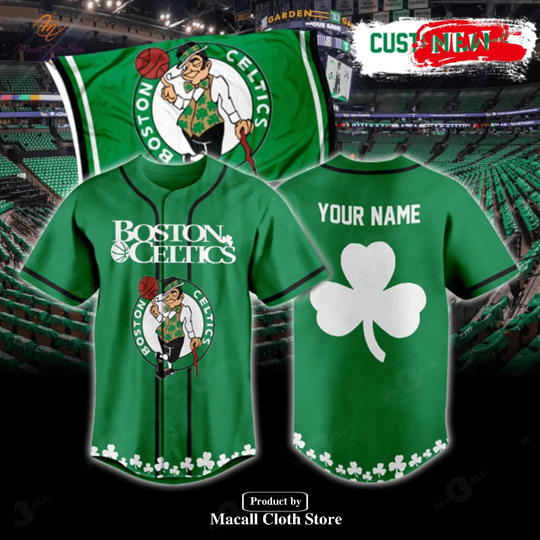 Personalized Name Boston Celtics For Sports Fans Green Jersey
