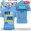 Premier League Champions Manchester City 3 In A Row 2023 V12 Polo Shirt