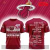2023 NBA Eastern Conference Finals Champions Miami Heat Black T-Shirt 3D