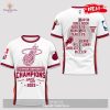 Miami Heat NBA Eastern Conference Champions 2023 Signatures T-Shirt 3D
