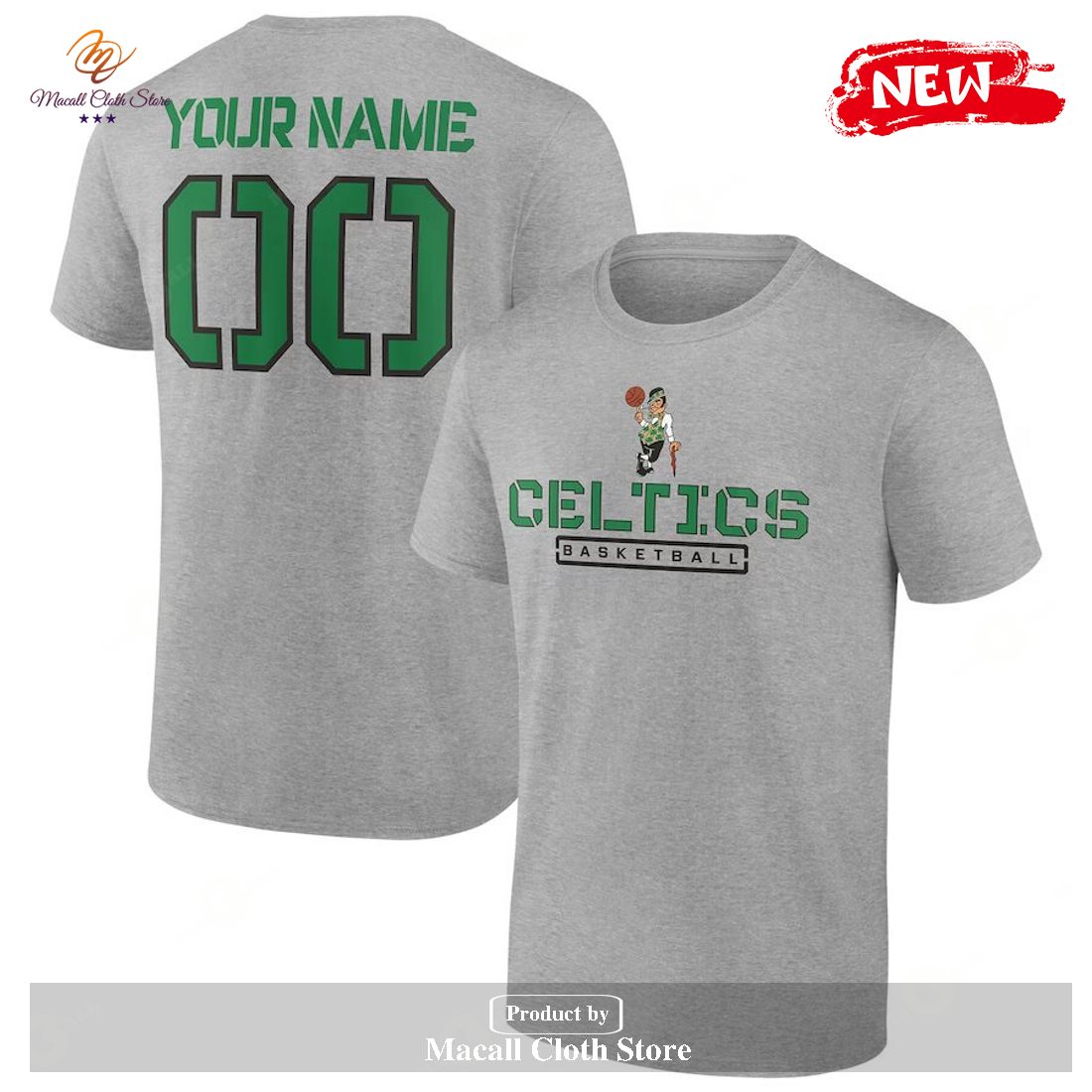 Personalized Boston Celtics Branded Grey Design Hot 2023 T Shirt Personalized Boston Celtics Branded Grey Design Hot 2023 T Shirt