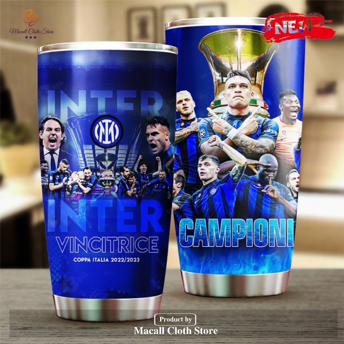 Inter Milan Vincitrice Coppa Italia 2023 Blue Tumbler Cup Inter Milan Vincitrice Coppa Italia 2023 Blue Tumbler Cup