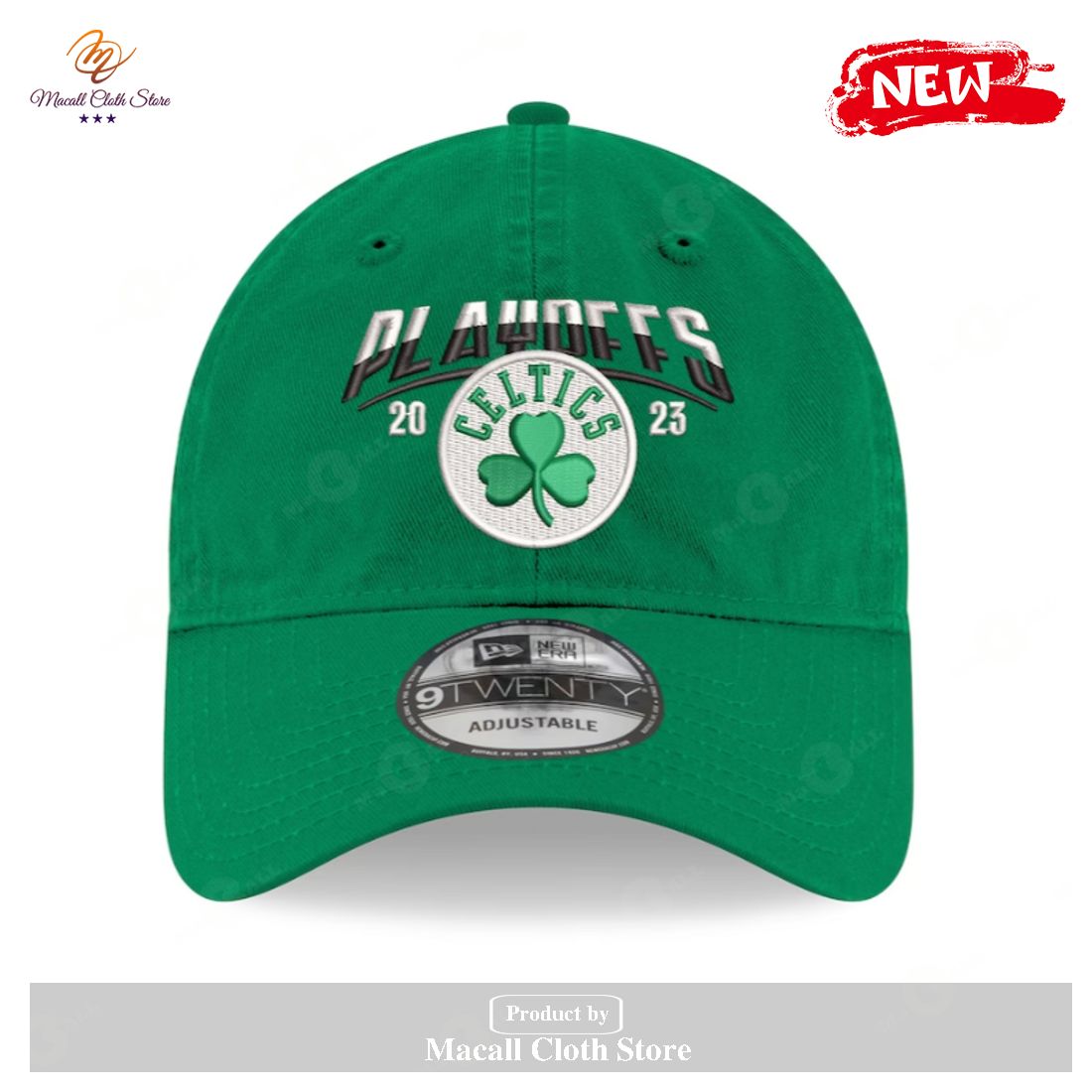 New Era Green Boston Celtics 2023 Nba Playoffs Arch 9twenty Classic Cap Macall Cloth Store 2360