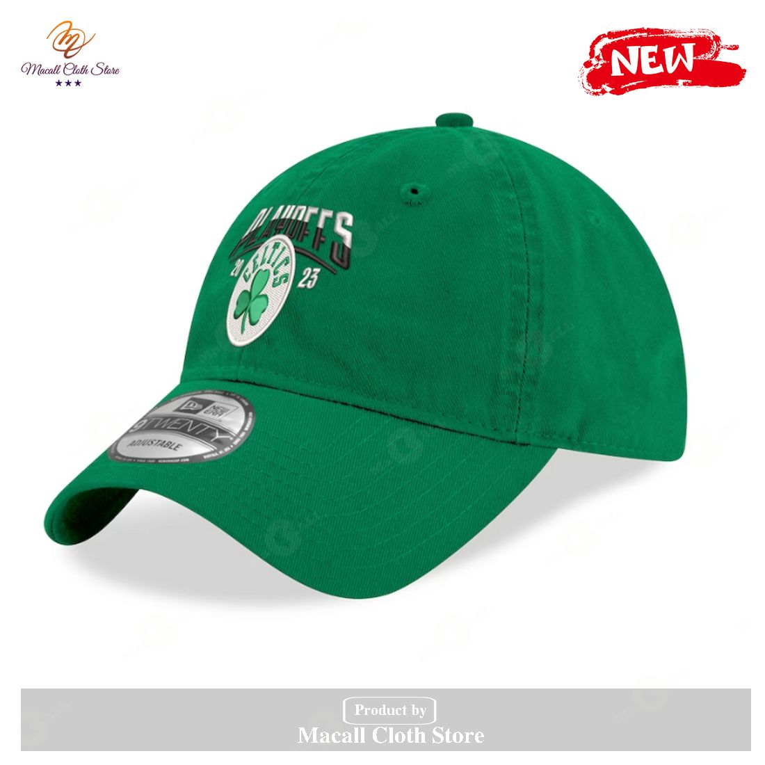 New Era Green Boston Celtics 2023 NBA Playoffs Arch 9TWENTY Classic Cap