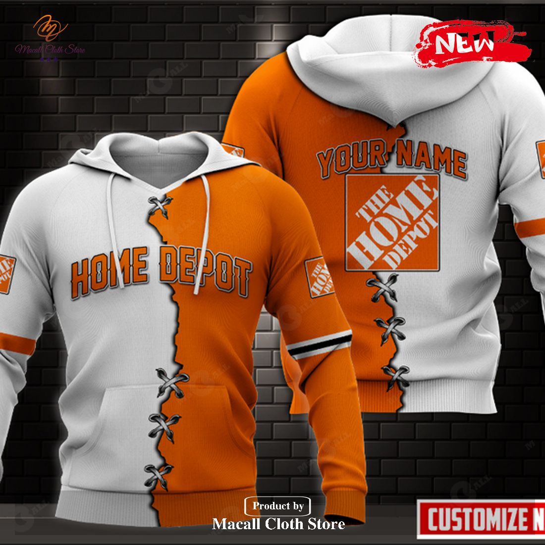 Personalized Name Home Depot Mix Color Hoodie Sweatshirt 3D Personalized Name Home Depot Mix Color Hoodie Sweatshirt 3D