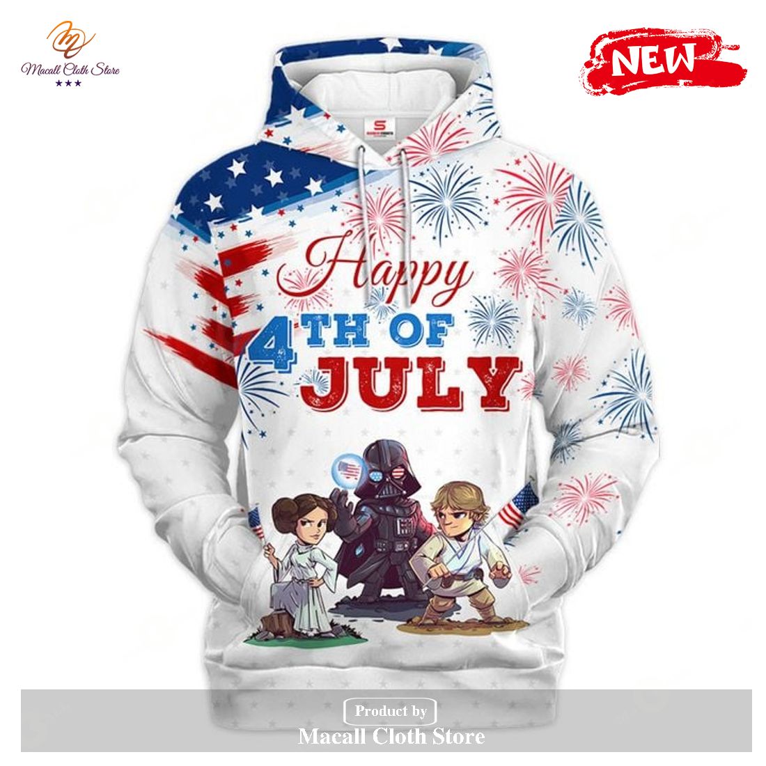 Star Wars America Happy 4th Of July Independence Day Gift For Fans Hoodie Sweatshirt 3D Star Wars America Happy 4th Of July Independence Day Gift For Fans Hoodie Sweatshirt 3D