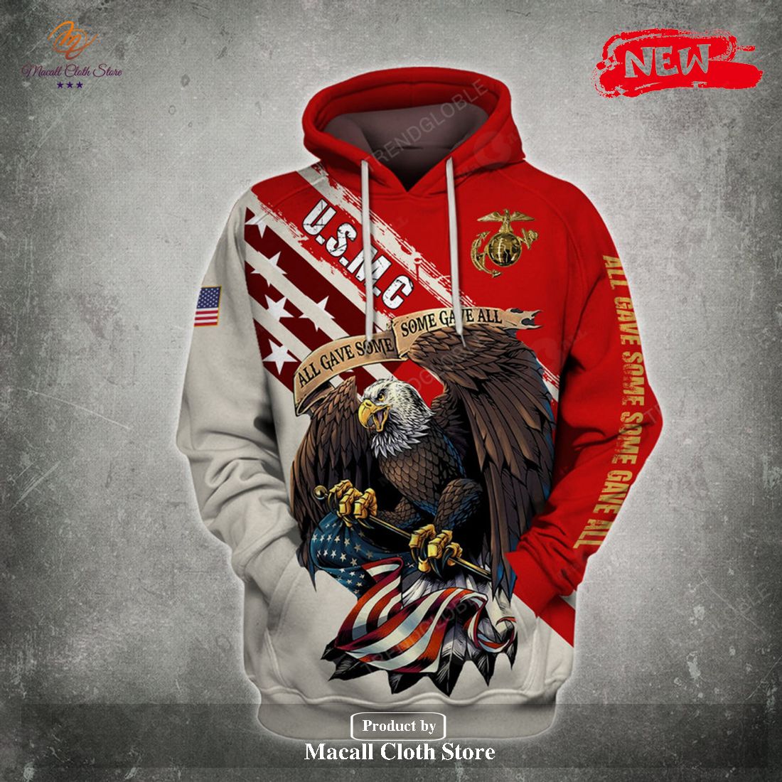 US Marine USMC All Gave Some Eagle Design Hoodie Sweatshirt 3D US Marine USMC All Gave Some Eagle Design Hoodie Sweatshirt 3D