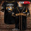 Personalized Name Being A US Marine Is A Choice Black Baseball Jersey Shirt