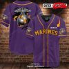Personalized Name US Marine Red Baseball Jersey Shirt