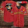 Personalized Name US Marine White Baseball Jersey Shirt
