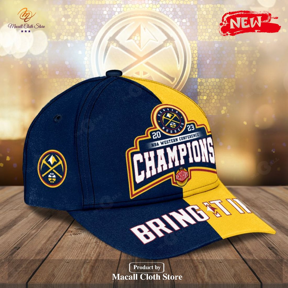 Denver Nuggets NBA Western Conference Champions Mix Color Classic Cap