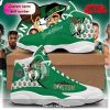 Personalized NBA Boston Celtics Green Lines Design Air Jordan 13 Sneakers Shoes POD Design
