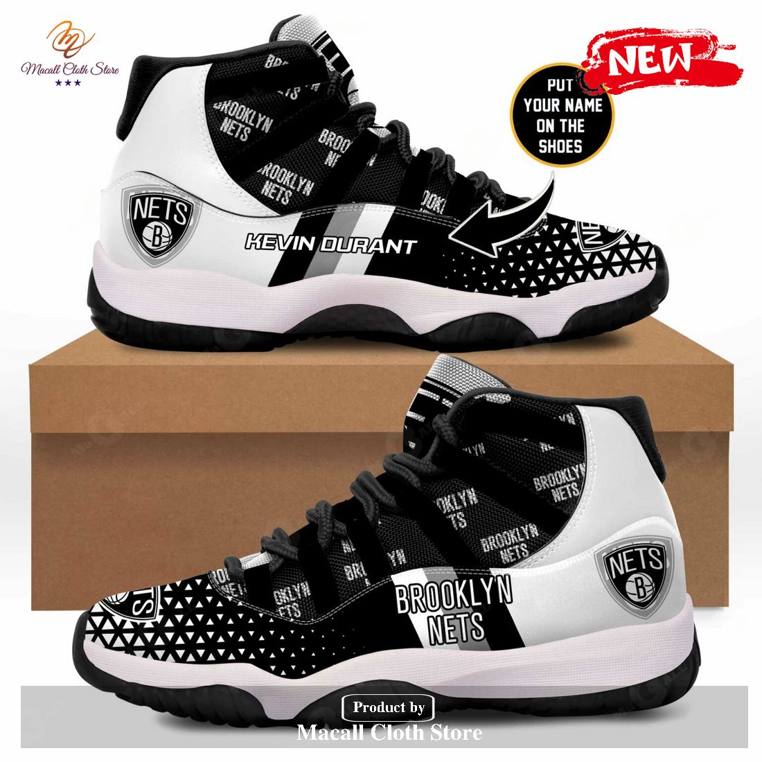 NBA Brooklyn Nets America Premium Sports Air Jordan 11 Sneakers Shoes POD Design NBA Brooklyn Nets America Premium Sports Air Jordan 11 Sneakers Shoes POD Design