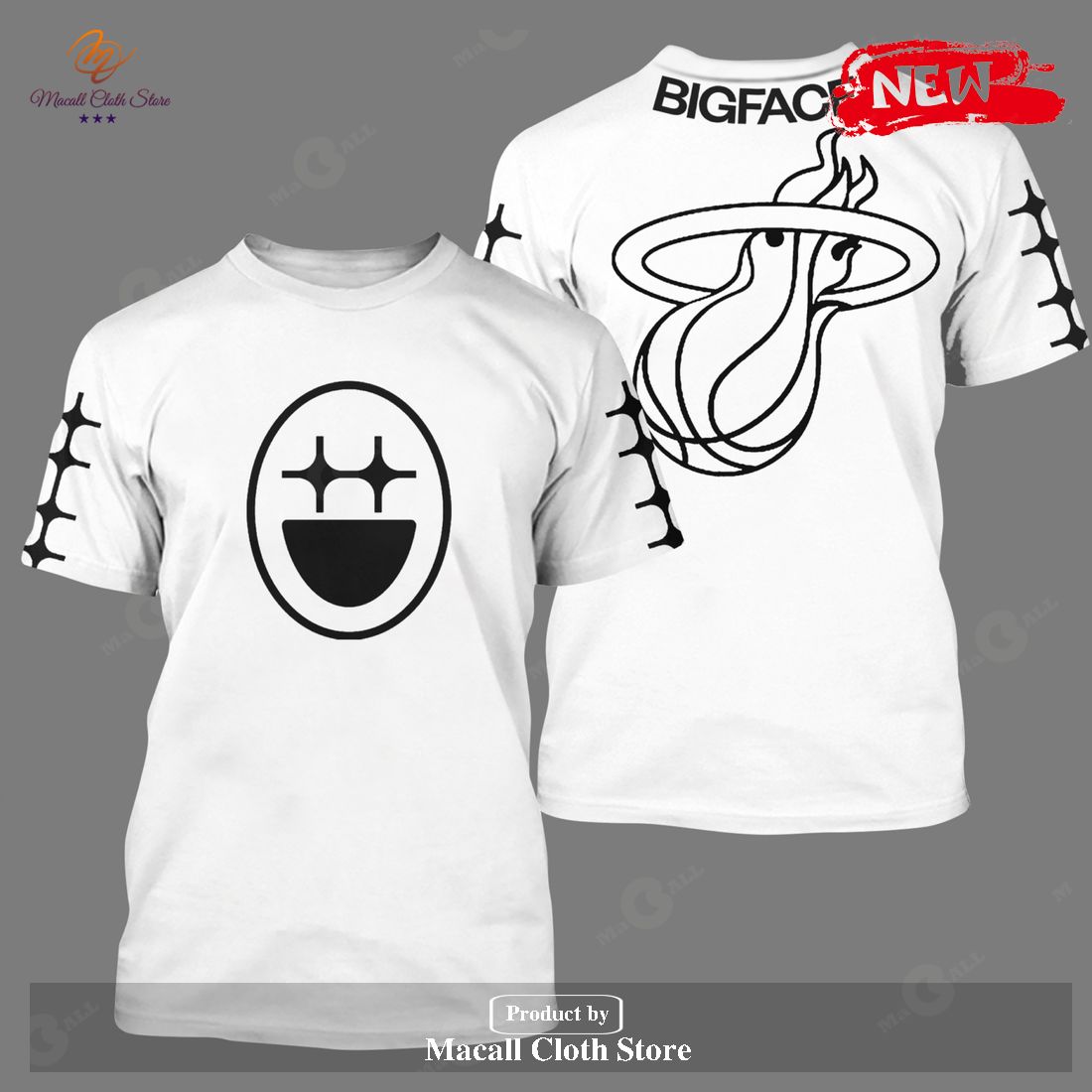 Big Face Coffee Jimmy Butler White T-Shirt 3D - Macall Cloth Store
