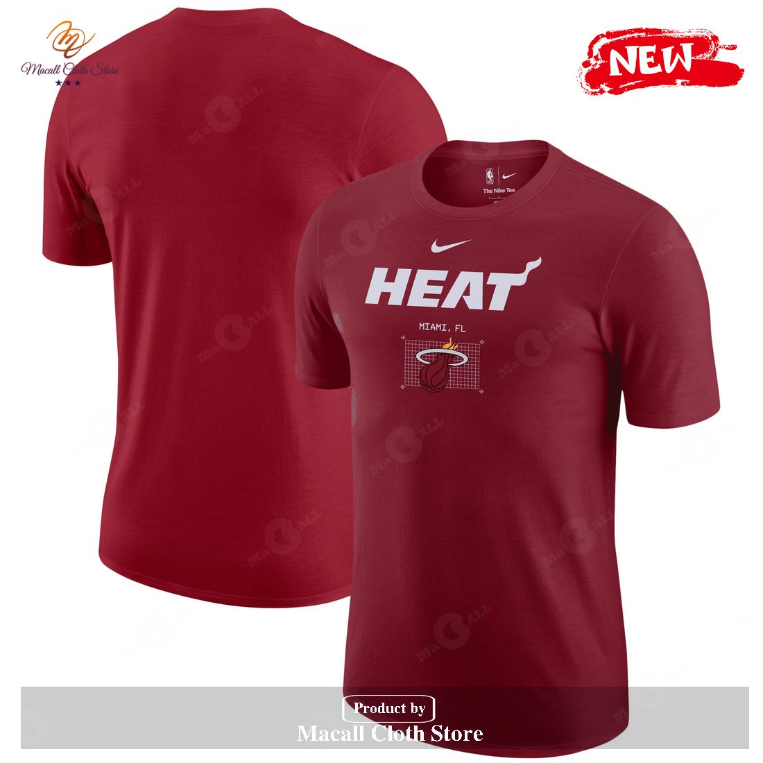 NBA Miami Heat Gifts For Sports Lovers Red T-Shirt 3D NBA Miami Heat Gifts For Sports Lovers Red T-Shirt 3D