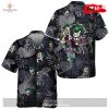 Palm Tree The Joker Smiling Teeth Green Hawaiian Shirt and Short