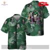 Palm Tree The Joker Smiling Teeth Purple Hawaiian Shirt and Short