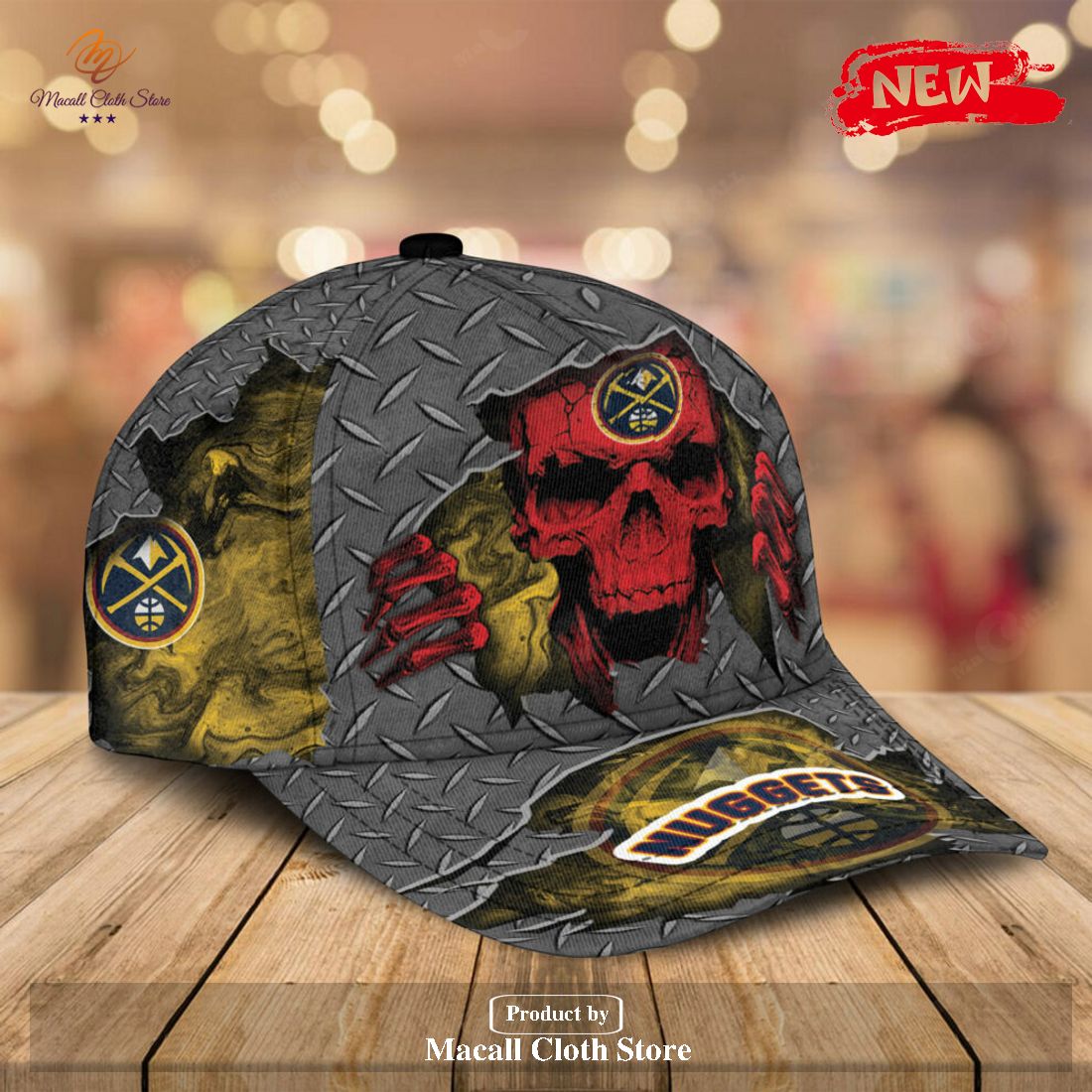 2023 NBA Champions Denver Nuggets Skul Basketball Style Classic Cap 2023 NBA Champions Denver Nuggets Skul Basketball Style Classic Cap