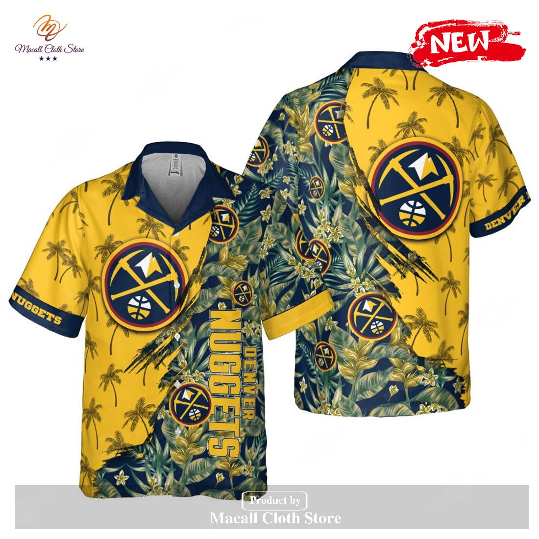 NBA Denver Nuggets Palm Tree Champions 2023 Yellow Hawaiian Shirt and ...