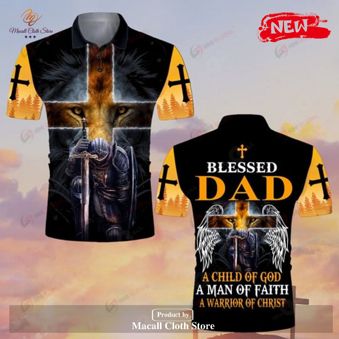 A Blessed Of Dad A Man Of Faith A Warrior Of Christ Jesus All Over Printed Polo Shirt A Blessed Of Dad A Man Of Faith A Warrior Of Christ Jesus All Over Printed Polo Shirt