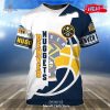 NBA Denver Nuggets 2023 Champions Cup Signatures Red T-Shirt 3D