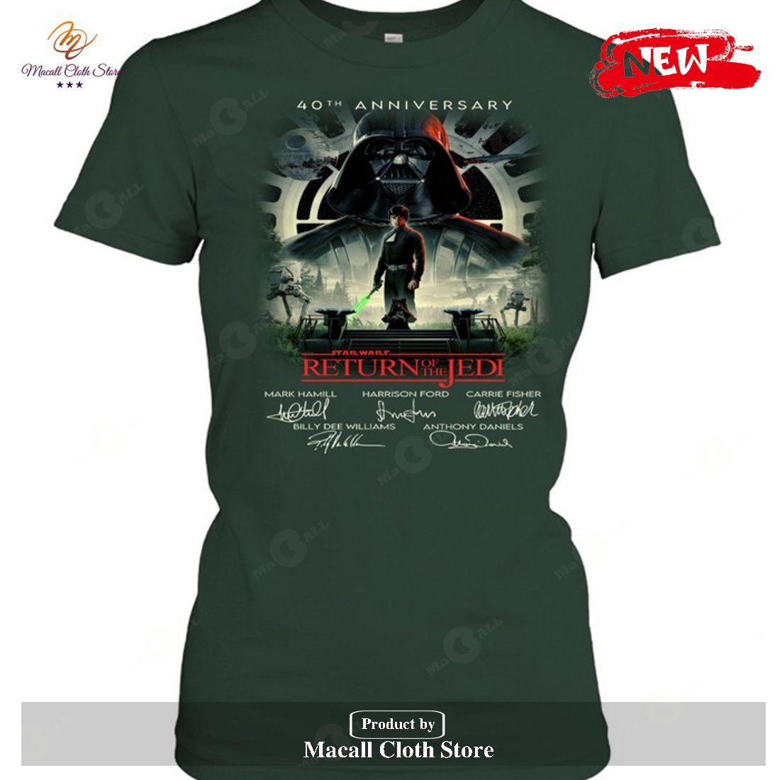 40th Anniversary Start Wars Return Of The Jedi Darth Vader Signatures-Unisex T-Shirt