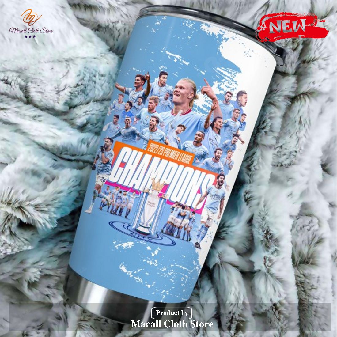 Manchester City - 2023 Premier League Champions 3 In A Row Tumbler Cup Manchester City - 2023 Premier League Champions 3 In A Row Tumbler Cup