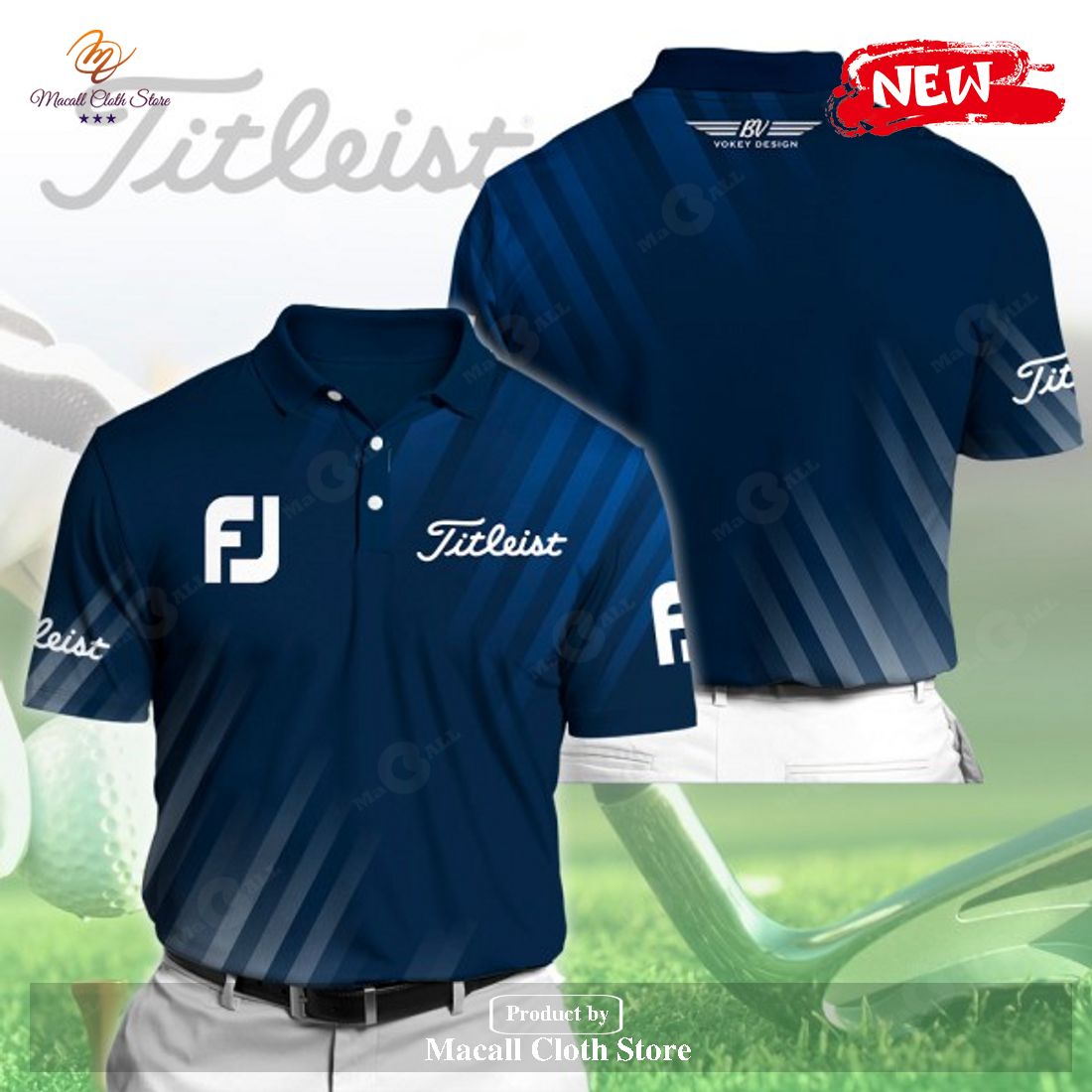 Titleist x Vokey Golf Design Lovers Premium Navy Polo Shirt Macall