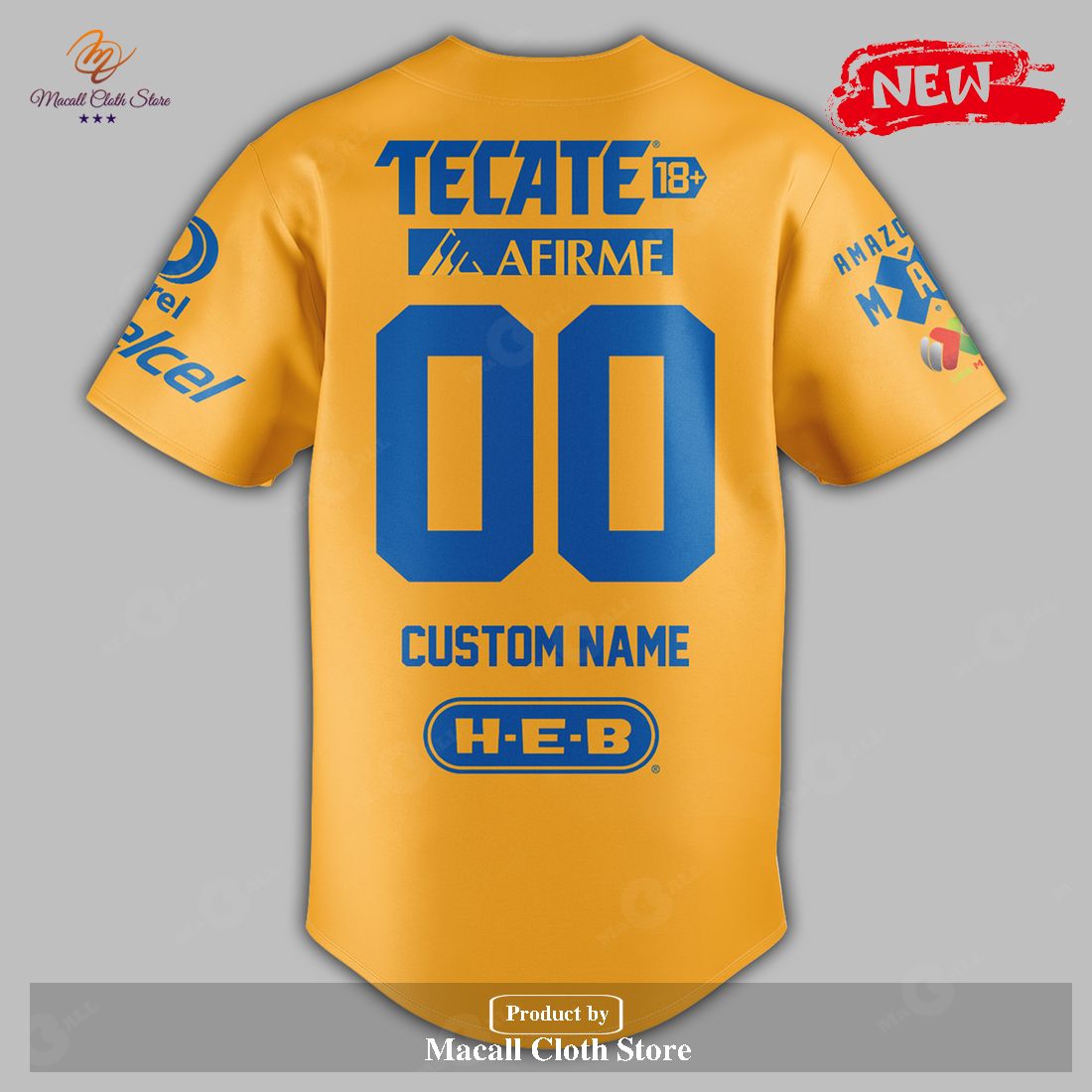 Personalized Tigres UANL Campeon Liga Gift For Sports Lovers Yellow Jersey Personalized Tigres UANL Campeon Liga Gift For Sports Lovers Yellow Jersey
