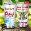 Personalized Name I Am Grumpy I Want Busch Light Blue Tumbler