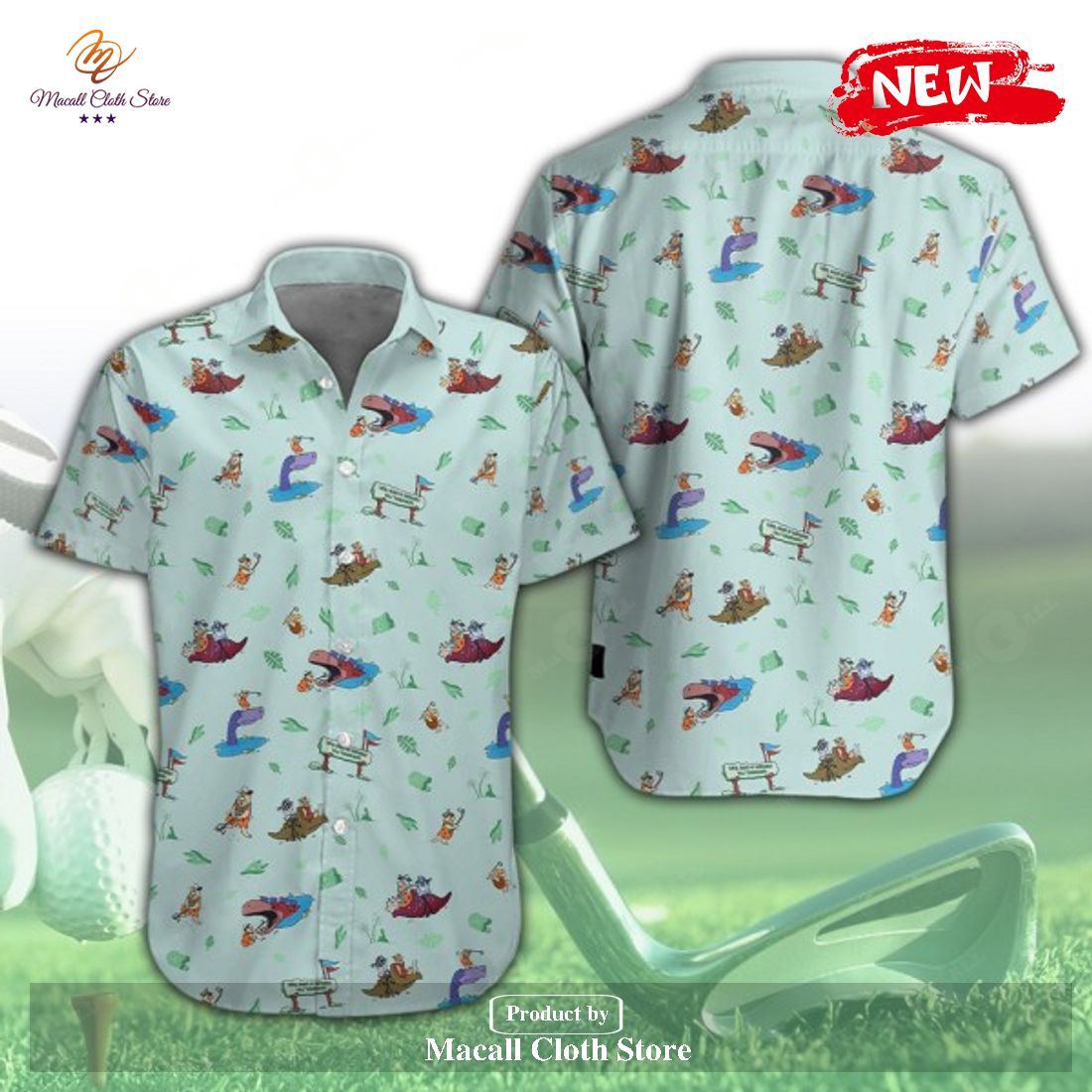 The Flintstones x Golf Nature Style Hawaiian Shirt and Short