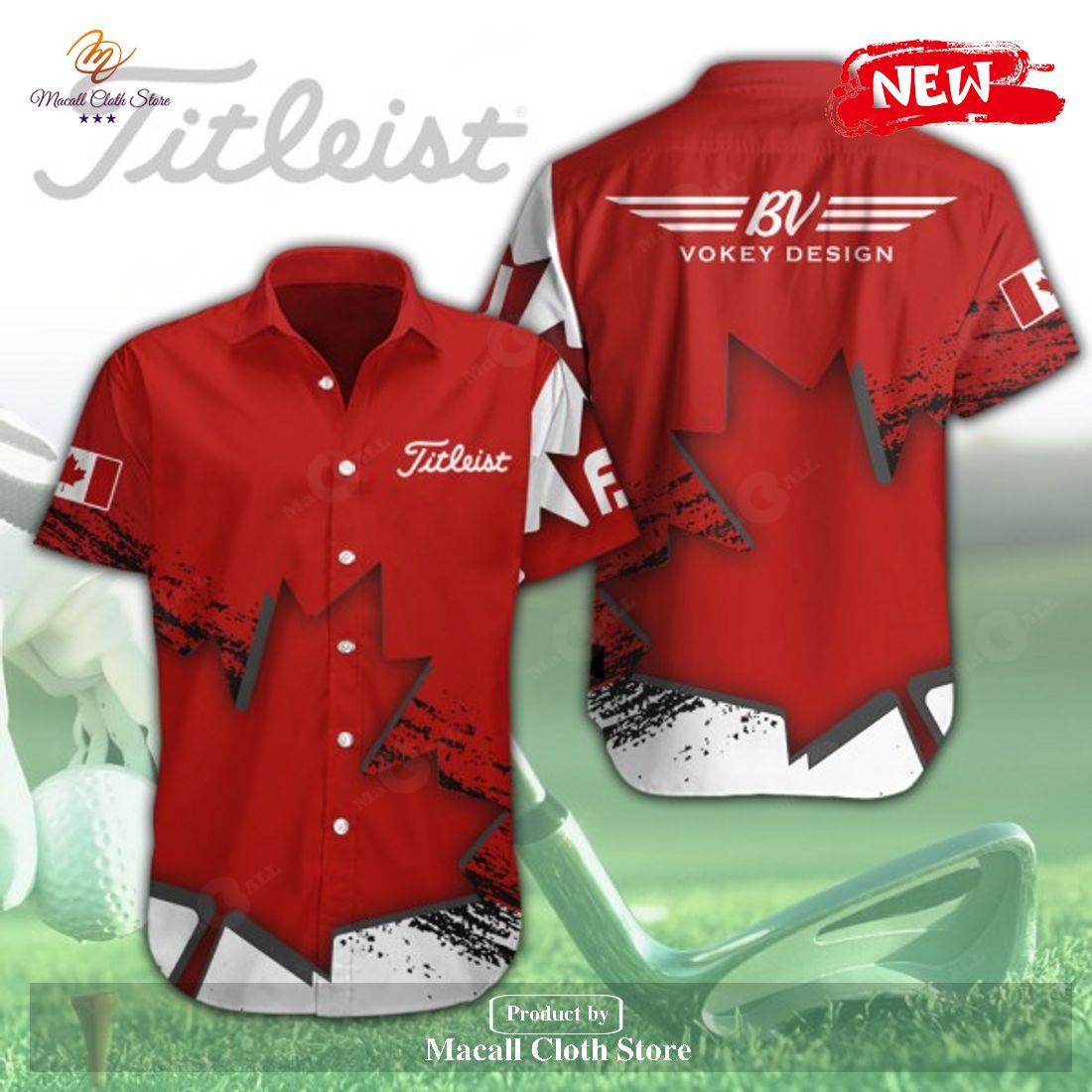 Titleits x Vokey Design For Golf Lovers Red Style Hawaiian Shirt and Short