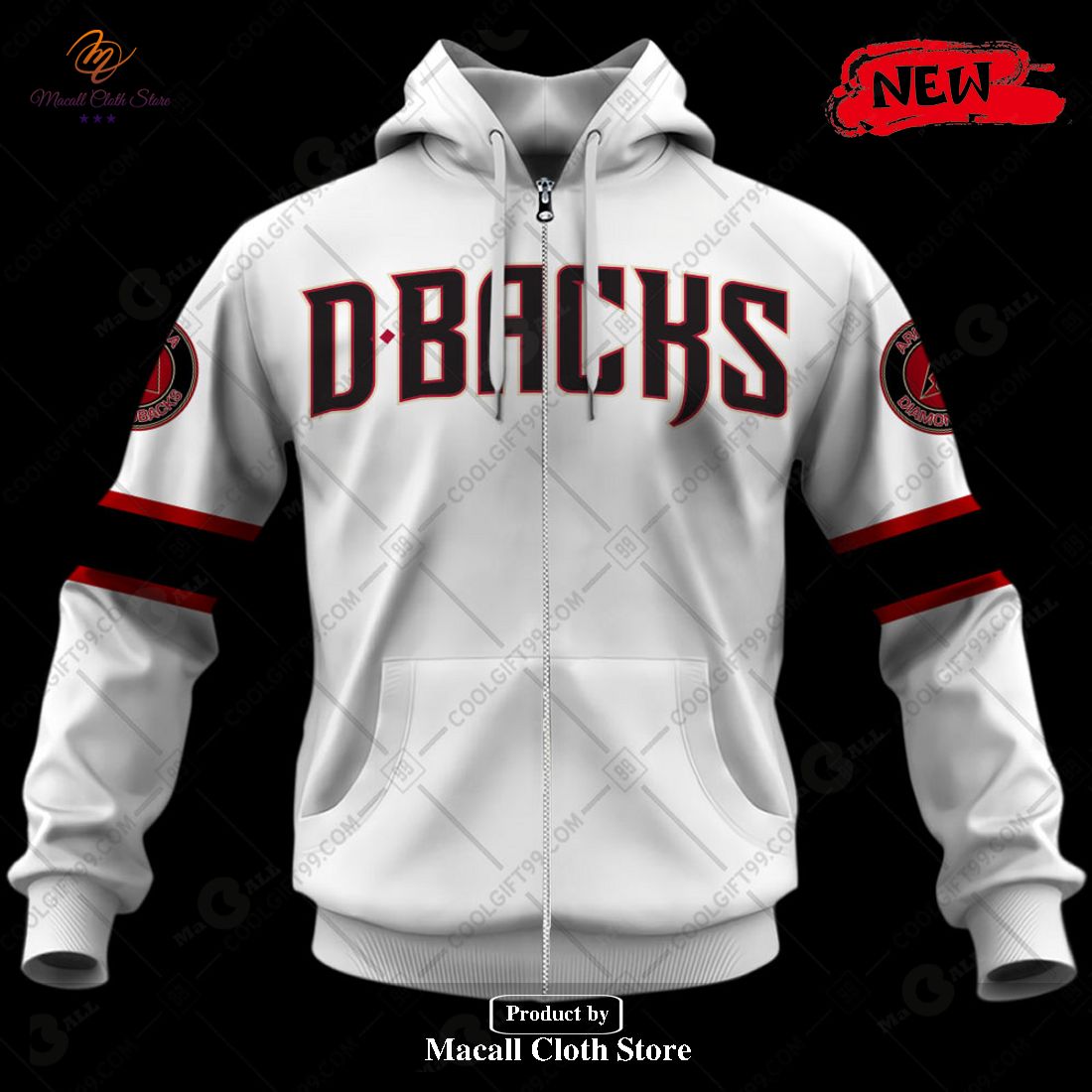 MLB Arizona Diamondbacks Mix Jersey Custom Personalized Hoodie