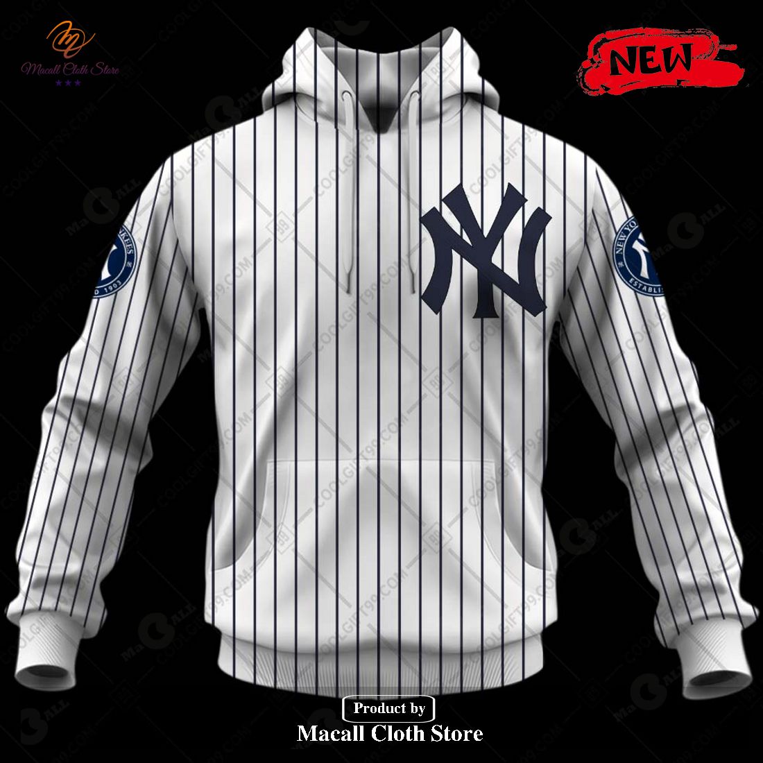 [NEW] Personalized MLB New York Yankees Home Jersey Design Hoodie Sweatshirt 3D