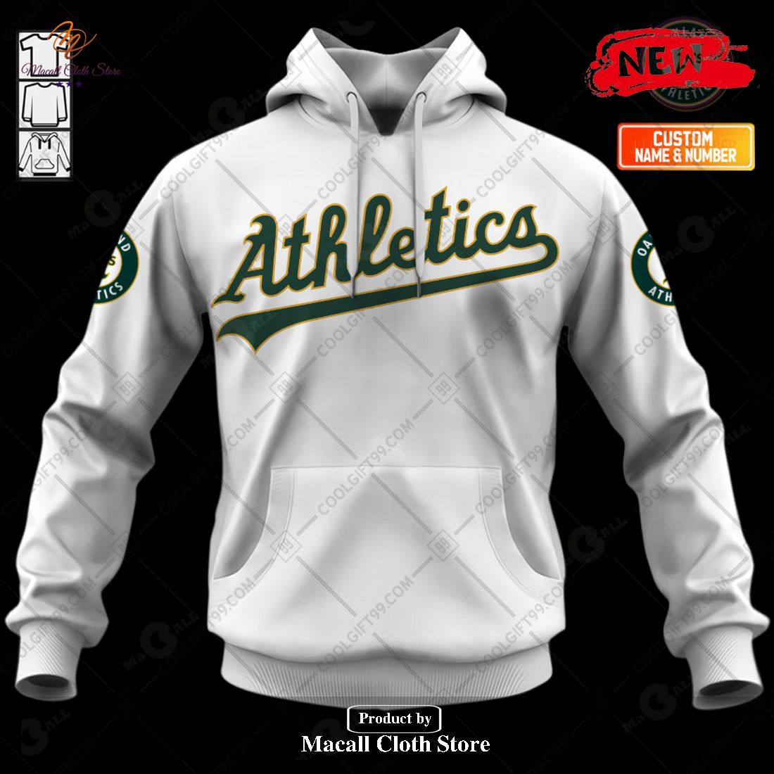 Oakland Athletics MLB Personalized Hunting Camouflage Hoodie T