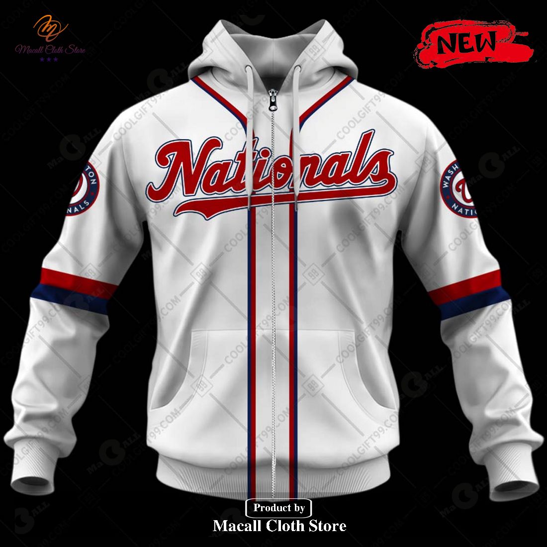 MLB Washington Nationals Special Camo Realtree Hunting 3D Hoodie