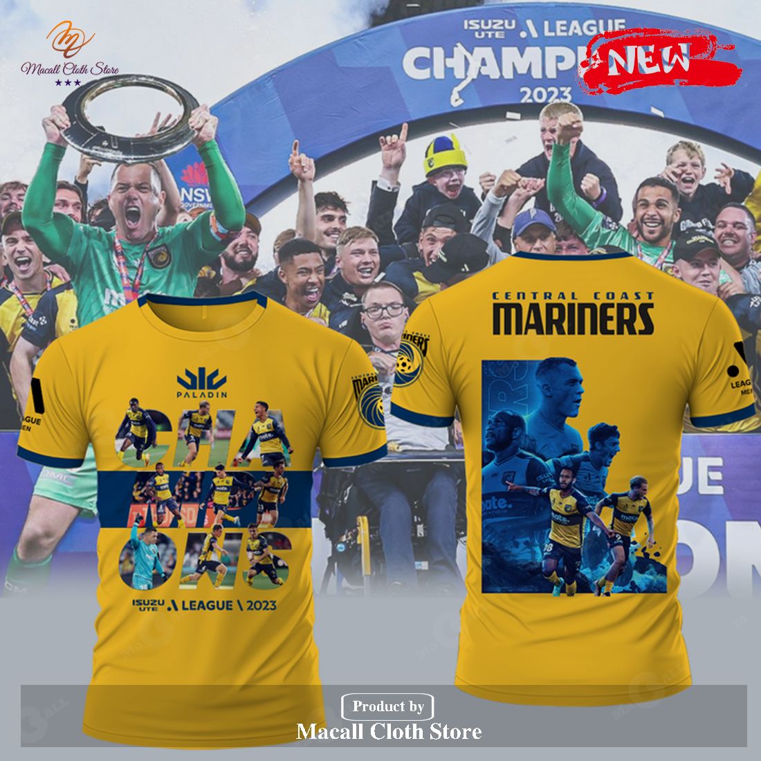 Central Coast Mariners Grand Final Bound New 2023 Champions T-Shirt 3D Central Coast Mariners Grand Final Bound New 2023 Champions T-Shirt 3D