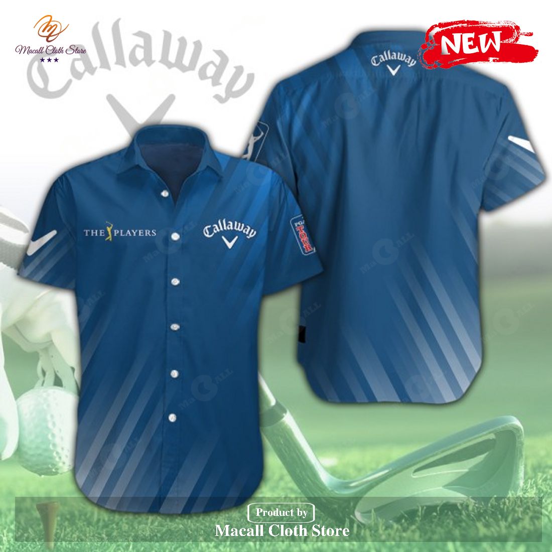 The Players Championship x Callaway Premium Navy Style Hawaiian Shirt and Short