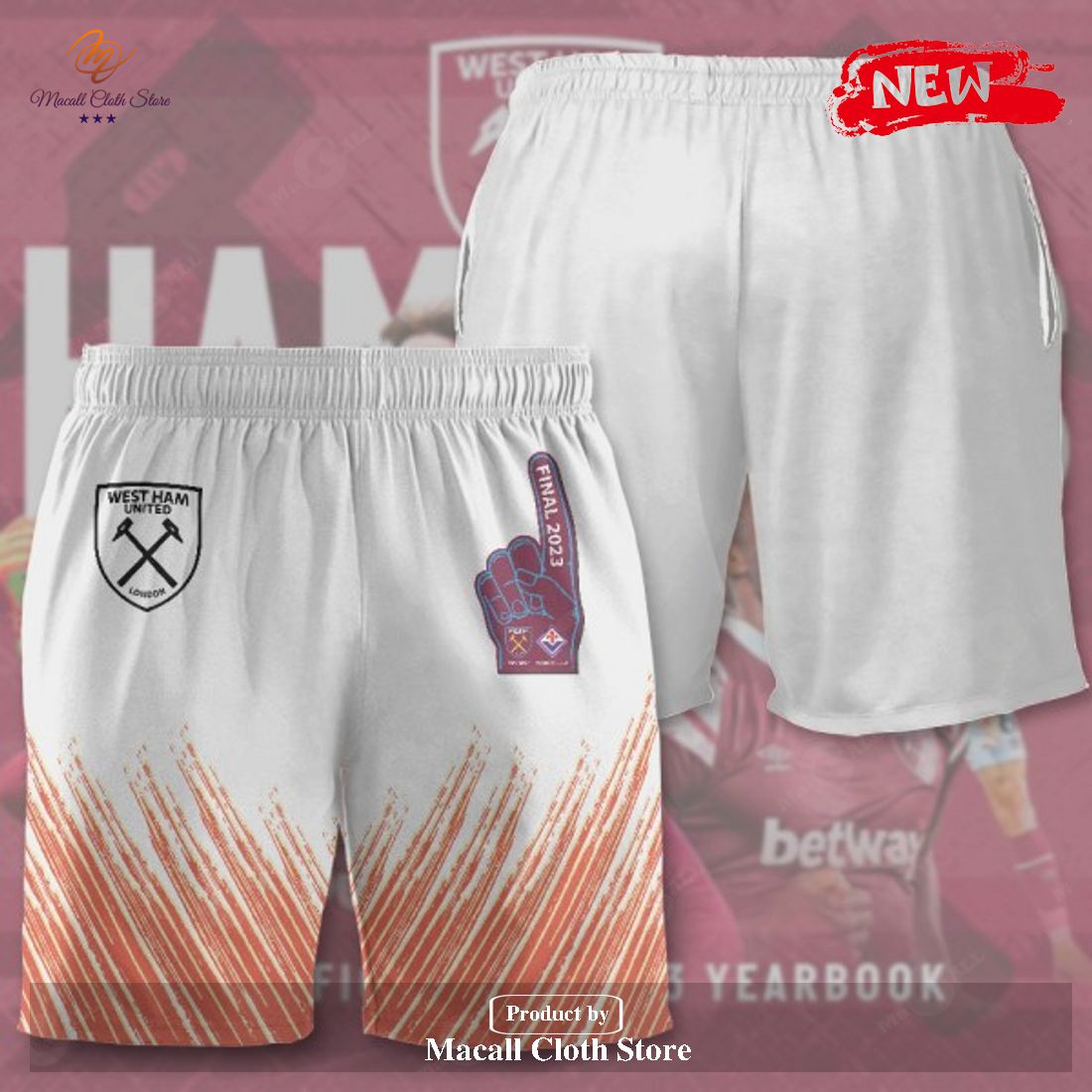 West Ham United Final 2023 Winners White Hawaiian Shirt and Short