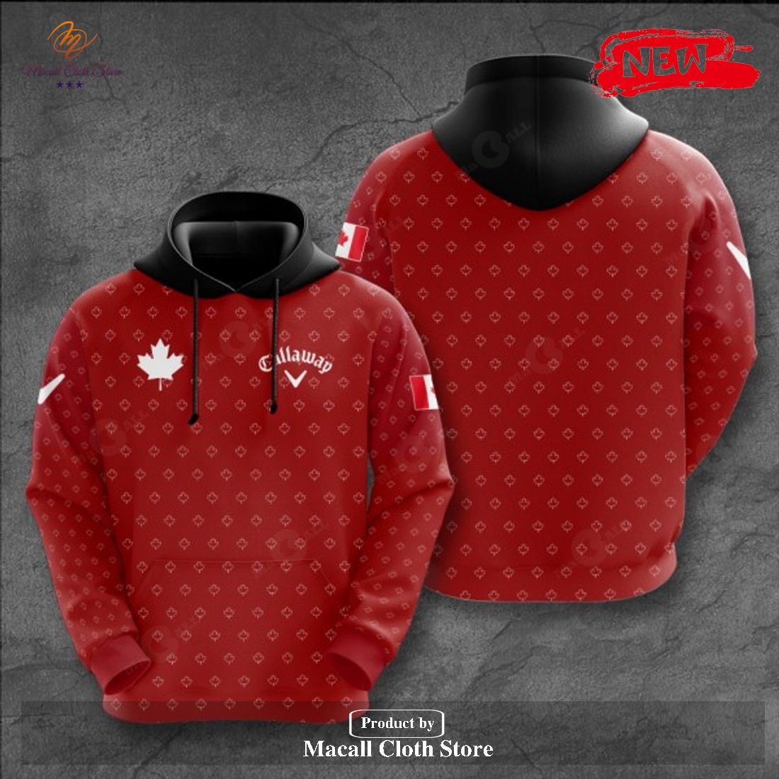 Callaway x Canada Flag Luxury Special Red Style Hoodie Sweatshirt 3D Callaway x Canada Flag Luxury Special Red Style Hoodie Sweatshirt 3D