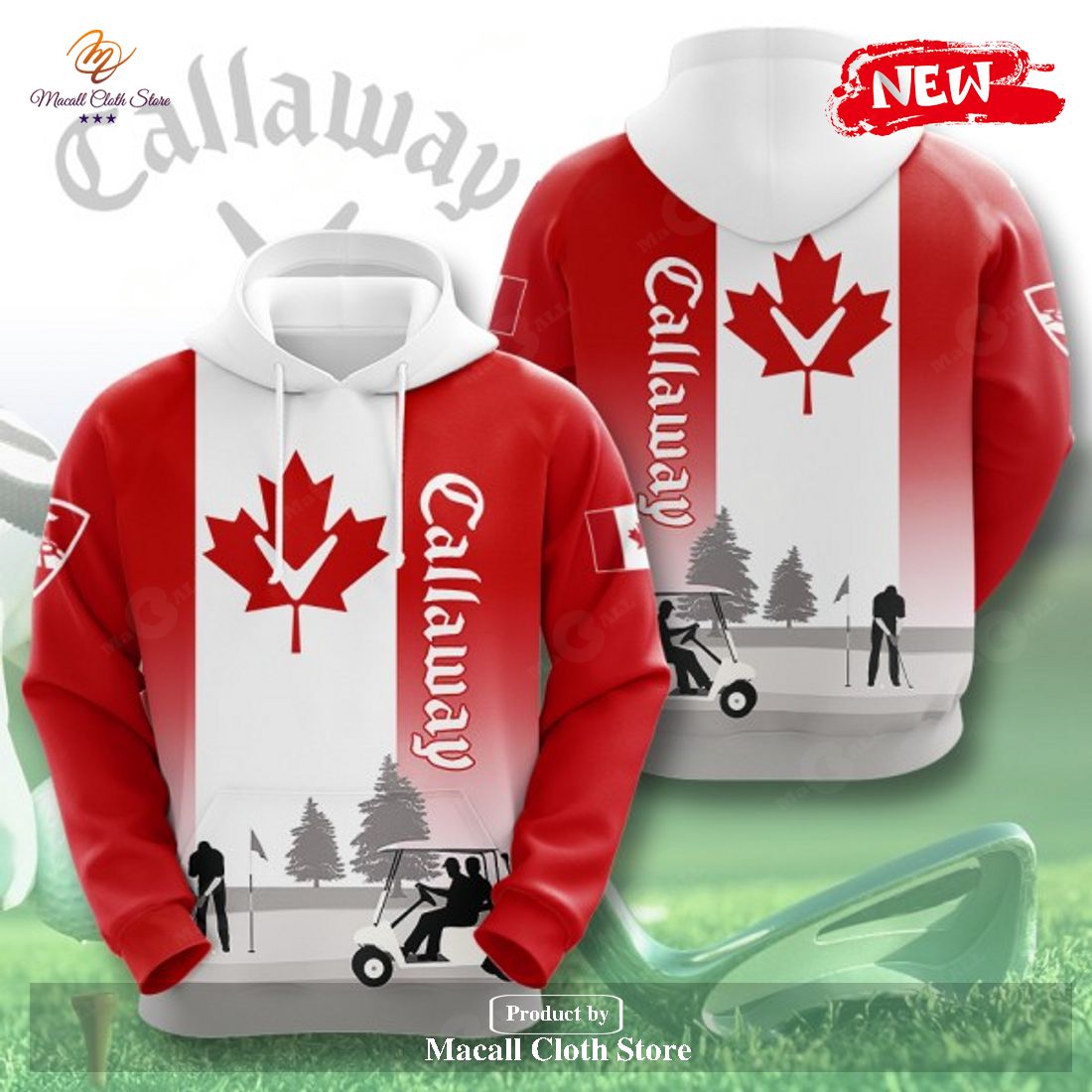 Callaway x Canada Flag Premium Mix Red White Scene Golf Style Hoodie Sweatshirt 3D Callaway x Canada Flag Premium Mix Red White Scene Golf Style Hoodie Sweatshirt 3D